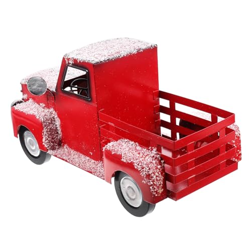 MAGICLULU Weihnachtsdeko Roter Metall LKW Modell Tischdekoration Vintage Design Leichtes Stabiles Metall Auto für Festliche Wohnraumgestaltung und Geschenkidee MAGICLULU Weihnachtsdeko Roter Metall LKW Modell Tischdekoration Vintage Design Leichtes Stabiles Metall Auto für Festliche Wohnraumgestaltung und Geschenkidee von MAGICLULU
