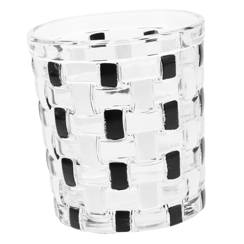 MAGICLULU Zahnputzbecher Aus Glas Moderner Karierter Badezimmerbecher Für Heimdekoration Und Reisegebrauch MAGICLULU Zahnputzbecher Aus Glas Moderner Karierter Badezimmerbecher Für Heimdekoration Und Reisegebrauch von MAGICLULU