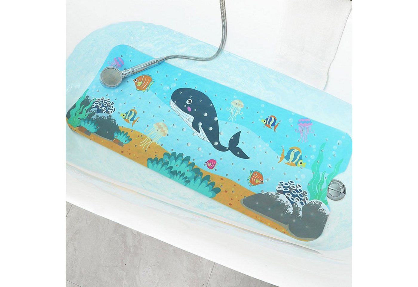 Badematte Rutschfeste Kinderbadematte 100*40cm Cartoon BPA-frei MAGICSHE, PVC von MAGICSHE