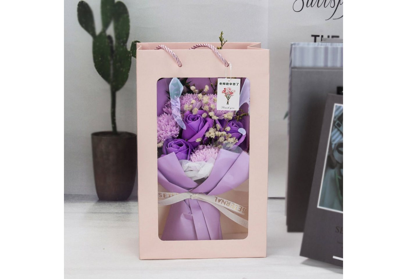 Kunstblume Künstliche Blumen Rosen Geschenkboxen für Hochzeit Muttertag, MAGICSHE von MAGICSHE