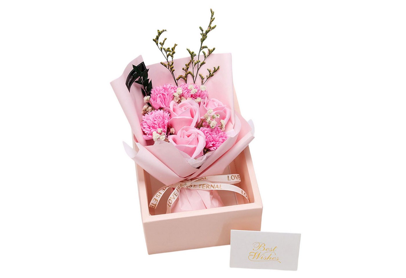 Kunstblume Künstliche Blumen Rosen Geschenkboxen für Hochzeit Muttertag, MAGICSHE von MAGICSHE