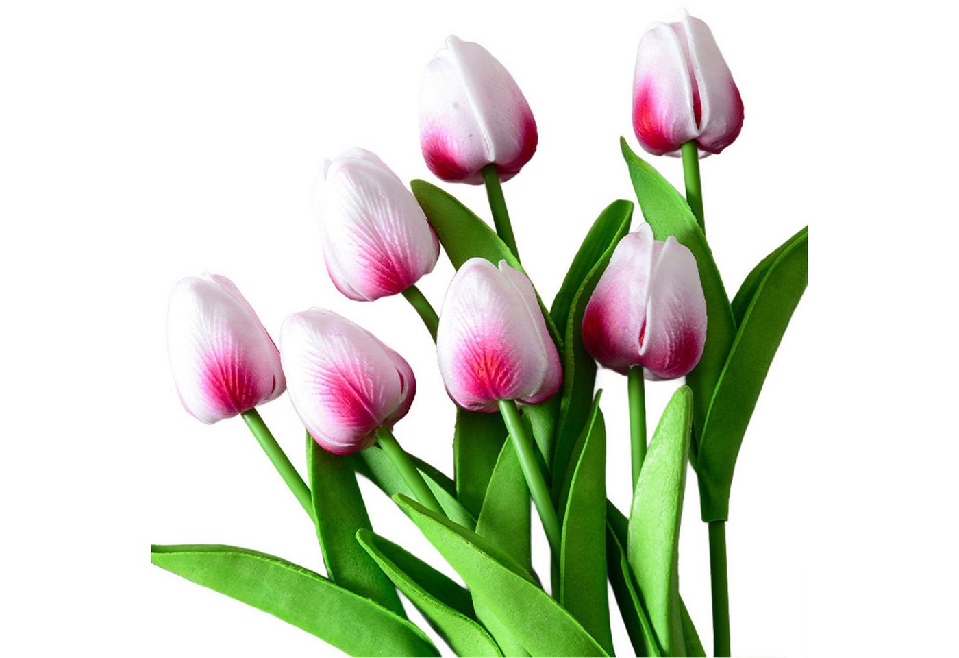 Kunstblumenstrauß 10 pcs Künstliche Blumen Tulpen, MAGICSHE, Realistische dekorative Blumen,Valentinstagsgeschenk von MAGICSHE