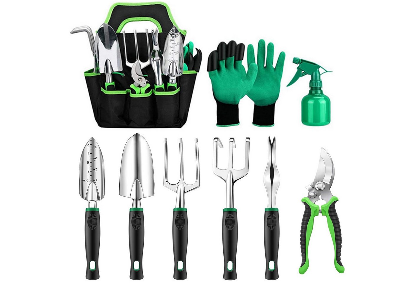 MAGICSHE Gartenpflege-Set Gartenwerkzeug Set 9Teiliges Gartengeräte Set Gartenset von MAGICSHE