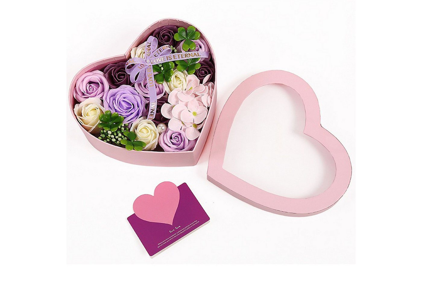 MAGICSHE Geschenkbox Seifenblume Kunstblume Herzförmig Geschenkbox von MAGICSHE