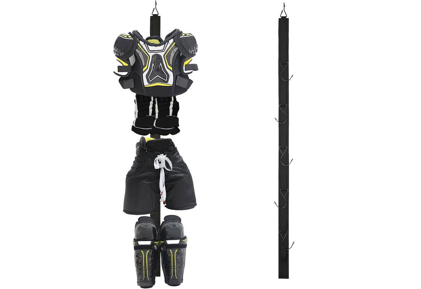 MAGICSHE Kleiderbügel Hockey-Trockenständer Ausrüstung Hängeregal, 120*5cm Tragbare Haken von MAGICSHE