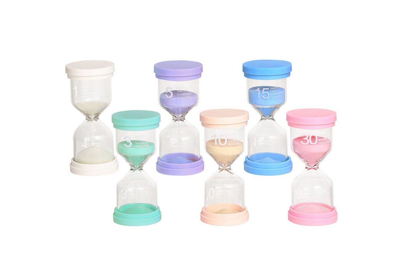 MAGICSHE Sanduhr Sanduhr Timer Set 1/3/5/10/15/30 Min Kinder Sanduhr Timer von MAGICSHE