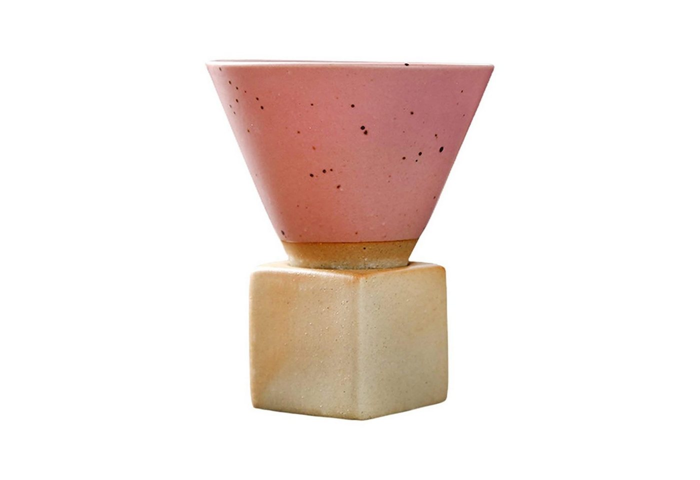 MAGICSHE Tasse Grobe keramische Kaffeetasse mit Basis, 200ml, Teetassen von MAGICSHE