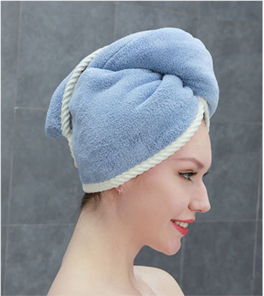 MAGICSHE Turban-Handtuch Handtücher mit Knopfverschluss, (2-St), waschmaschinenfest Frottee für lange Haare von MAGICSHE