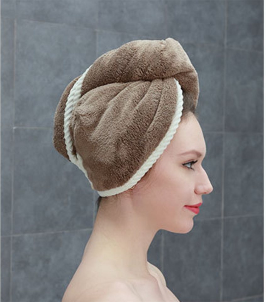 MAGICSHE Turban-Handtuch Handtücher mit Knopfverschluss, (2-St), waschmaschinenfest Frottee für lange Haare von MAGICSHE