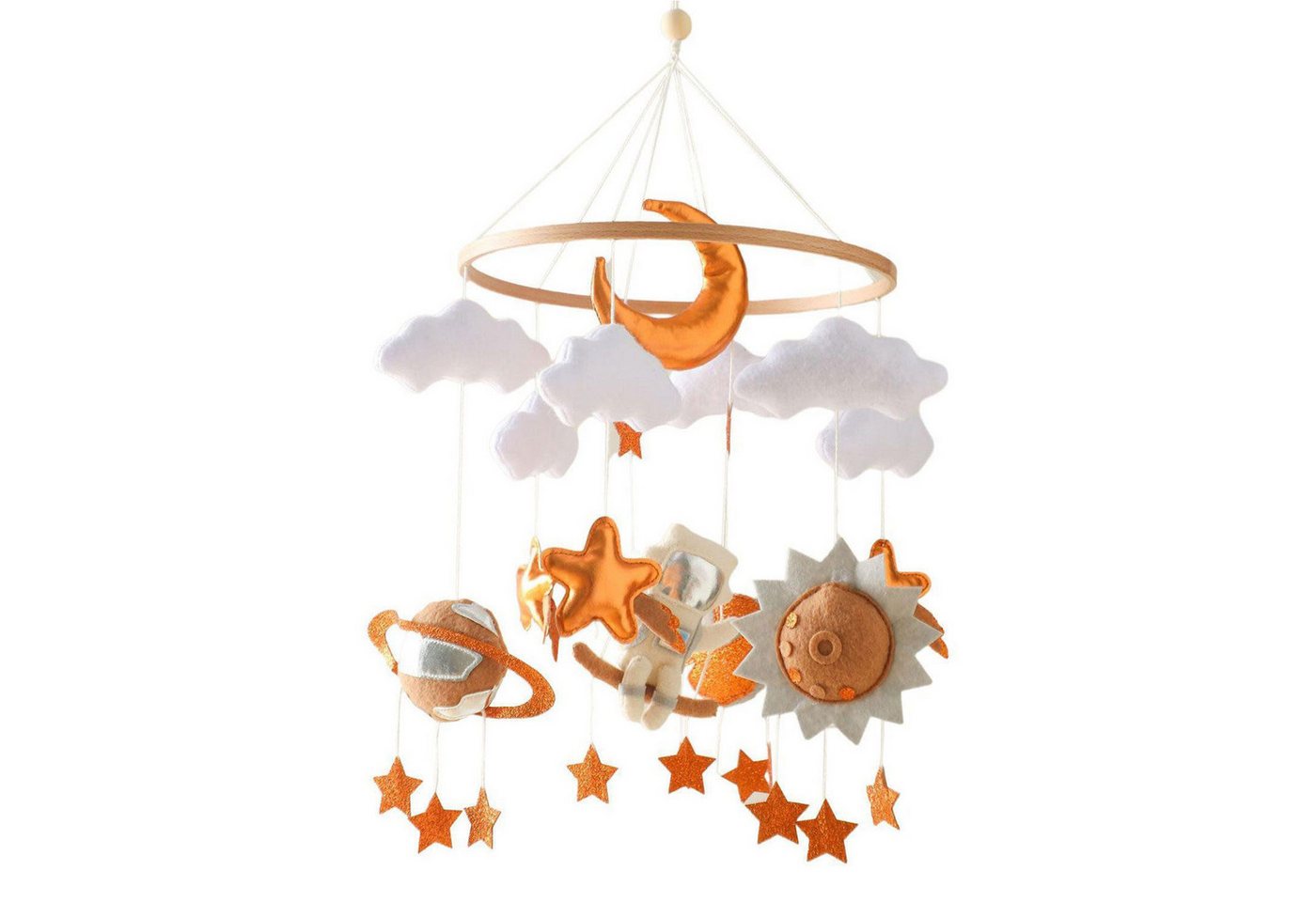 MAGICSHE Windspiel Baby Mobile Windspiele mit Filzbällen Rotierende Bettglocke von MAGICSHE