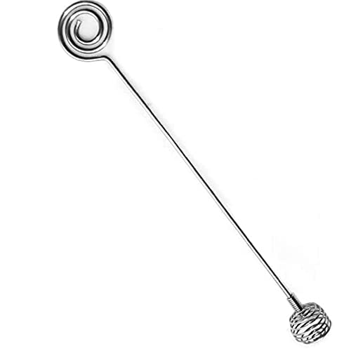 MAGICVOGEL Edelstahl Honigheber Honiglöffel Milch Kaffee Rührlöffel Cocktail Rührstab Langer Griff Honigspirale Honiglöffel (1) von MAGICVOGEL