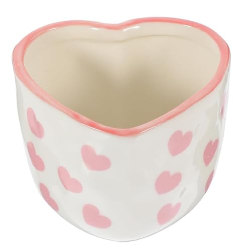 MAGICVOGEL Keramik Kerzenhalter Stumpenkerzen Stabkerzen Kerzenständer süße Herzform Stumpenkerzenhalter Tischdeko Für Zuhause Esszimmer Hochzeit Party Bankett (Rosa) von MAGICVOGEL