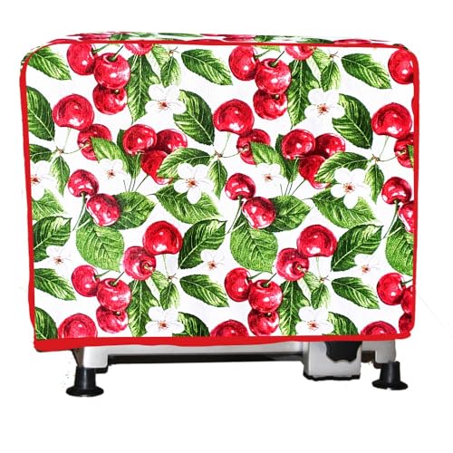 Abdeckung für Aufschnittmaschine aus Baumwolle, 38 x 44 x 29 cm, hergestellt in Italien, Kirschrot Abdeckung für Aufschnittmaschine aus Baumwolle, 38 x 44 x 29 cm, hergestellt in Italien, Kirschrot von MAGIE DI CASA