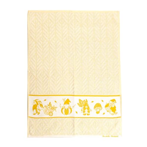 MAGIE DI CASA Geschirrtuch GNOMI 50 x 70 cm - 100% Baumwolle - Made in Italy (Gelb) von MAGIE DI CASA