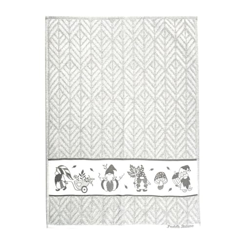 MAGIE DI CASA Geschirrtuch GNOMI 50 x 70 cm - 100% Baumwolle - Made in Italy (Grau) von MAGIE DI CASA