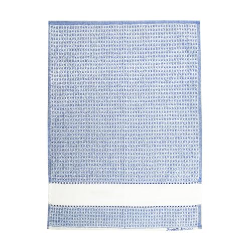 MAGIE DI CASA Geschirrtuch Grand Prix, 50 x 70 cm, mit Ethamin zum Sticken, 100 % Baumwolle, hergestellt in Italien. (Blau) von MAGIE DI CASA