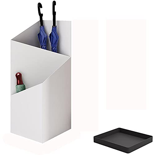 MAGJI Regenschirmständer Nordischer Hoher Schirmständer,Indoor-Regenschirmständer mit Abnehmbarer Tropfschale,Schlanker Regenschirmhalter-Organizer für Flur/Haus/Hotel (Color : White) von MAGJI