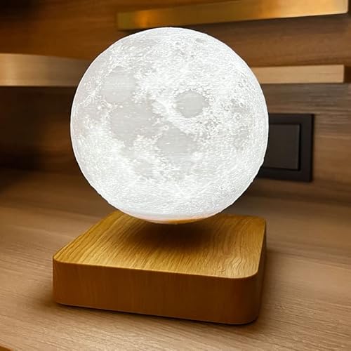 MAGLE Schwebende Mondlampe Magnetische Mondlampe 3D Mondlicht Nachtlicht (Hellbraun) von MAGLE