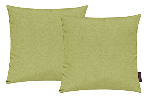 Fino Kissenhülle ca. 40x40cm cm hochwertig & knitterarm Farbe 30 grün (2er Set) von MAGMA