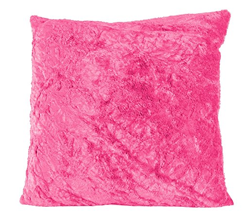 Fluffy Kissenhülle ca. 70 x 70 cm kuschelweicher Plüsch in Felloptik (52 Pink) 1 Stück von MAGMA