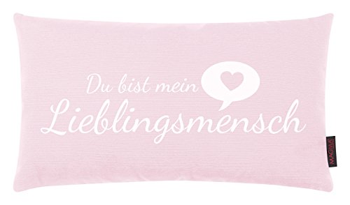 Kissen Lieblingsmensch Altrose 25x45 cm Made in Germany/Ökotex 100 von MAGMA