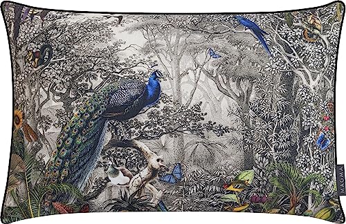 MAGMA Kissenhülle Kissenbezug Vintage Bird Pfau Natur Wald mit Keder Digitaldruck 40x60cm von MAGMA