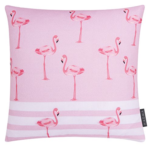 MAGMA Serie Flamingo Kissenhülle ca. 40x40cm Digitaldruck (051 Rose) von MAGMA