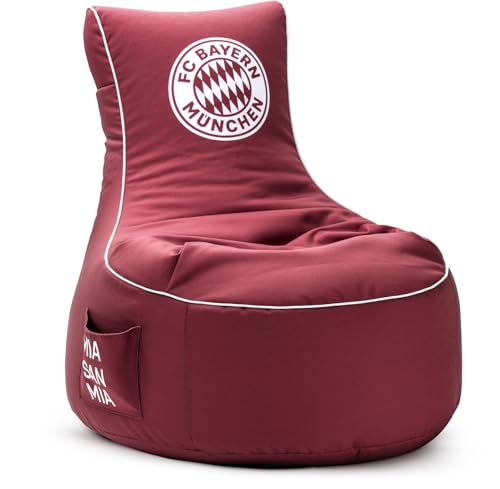 MAGMA Sitting Point FC Bayern München Sitzsack Swing VIP mit Rückenlehne, ideal zum Entspannen und Zocken, Made in Germany, rot von MAGMA