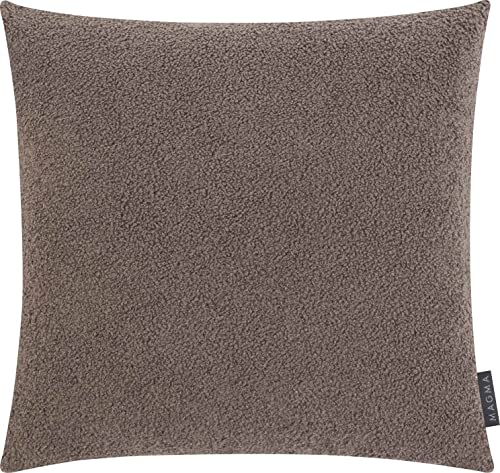 MAGMA Woolly Kissenhülle Kissenbezug ca. 45 x 45 cm weich flauschig Taupe Schaffell-Imitat von MAGMA