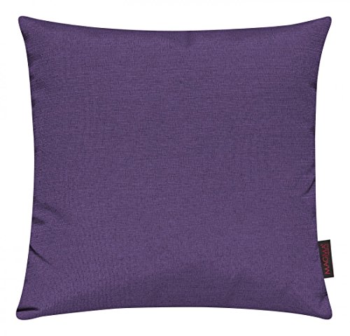 Magma Kissenhülle FINO - 40 x 40 cm - 2er Set - Hülle mit Reißverschluss - einfarbig - knitterarm und fest - waschbar, Farbe:Magma_aubergine_017 von MAGMA