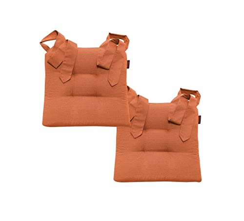 Stuhlkissen Sitzkissen Schleifenband Auflage Polster Stuhl Stuhlauflage Rattanstühle extra dick Esszimmerstühle 2er Set Indoor Outdoor von MAGMA