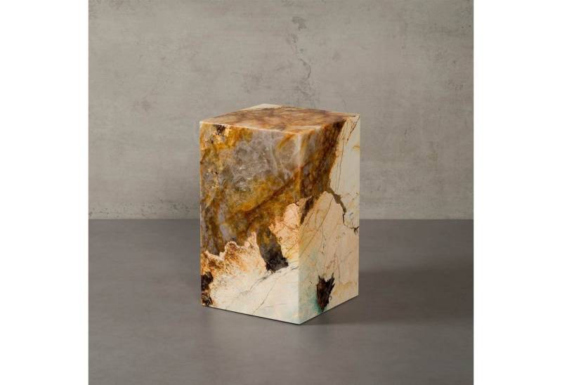 MAGNA Atelier Beistelltisch Cube Patagonia Marmor Beistelltisch, Hochwertige polierte Oberfläche von MAGNA Atelier