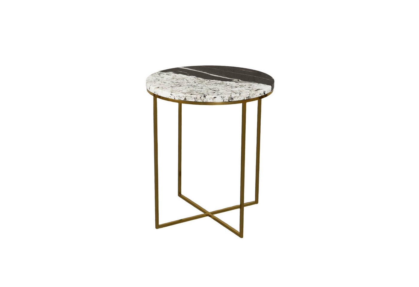 MAGNA Atelier Beistelltisch MONTE mit Marmor Tischplatte, Ablagetisch, Metallgestell, Side Table Naturstein, 38x54cm von MAGNA Atelier