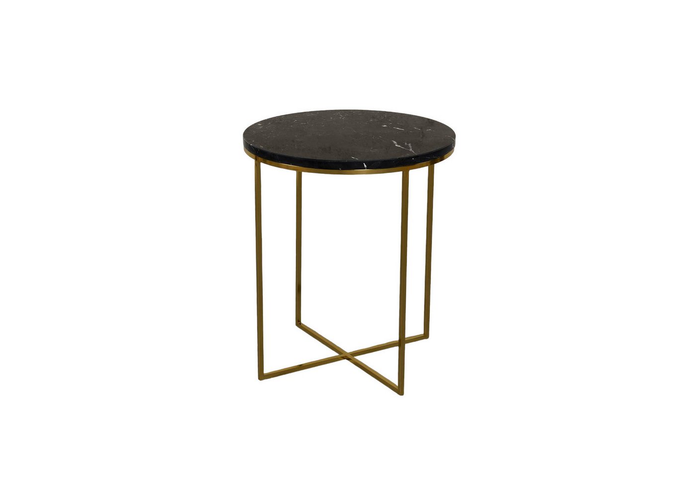 MAGNA Atelier Beistelltisch MONTE mit Marmor Tischplatte, Ablagetisch, Metallgestell, Side Table Naturstein, 38x54cm von MAGNA Atelier