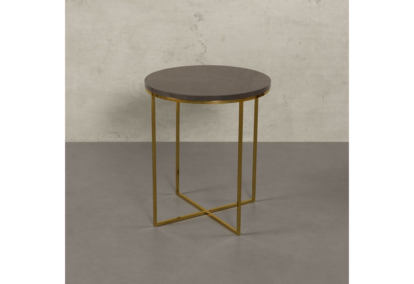 MAGNA Atelier Beistelltisch MONTE mit Marmor Tischplatte, Ablagetisch, Metallgestell, Side Table Naturstein, 38x54cm von MAGNA Atelier