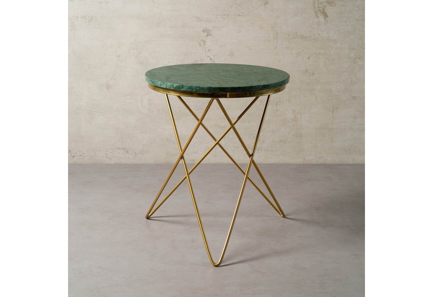 MAGNA Atelier Beistelltisch PARIS mit Marmor Tischplatte, Side Table, nachhaltig, Naturstein, Made in Germany, 52x66cm von MAGNA Atelier