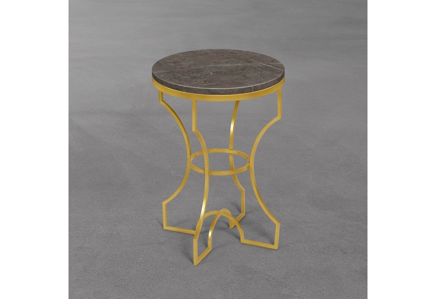 MAGNA Atelier Beistelltisch PORTO mit Marmor Tischplatte, Side Table, Naturstein, nachhaltig, 38x50cm von MAGNA Atelier