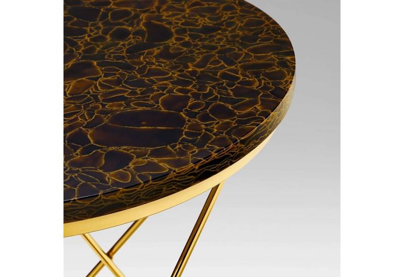 MAGNA Atelier Beistelltisch Paris Glaskeramik Beistelltisch, Unikat durch individuelle Schollen-Maserung von MAGNA Atelier