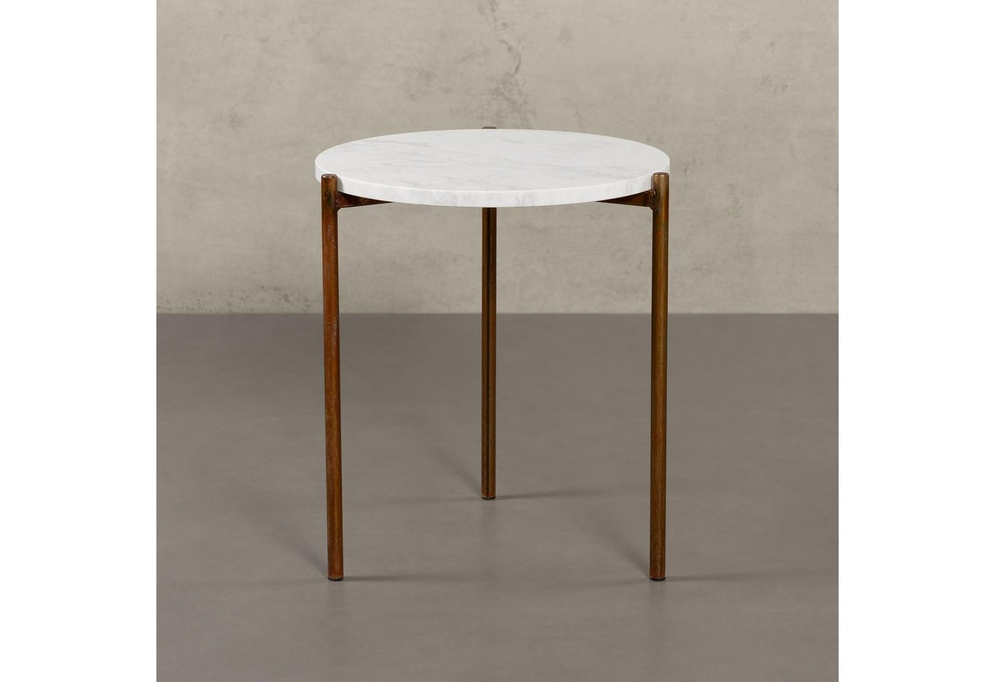 MAGNA Atelier Beistelltisch ROM mit Marmor Tischplatte, Ablagetisch, nachhaltig, Naturstein, 45x52cm von MAGNA Atelier