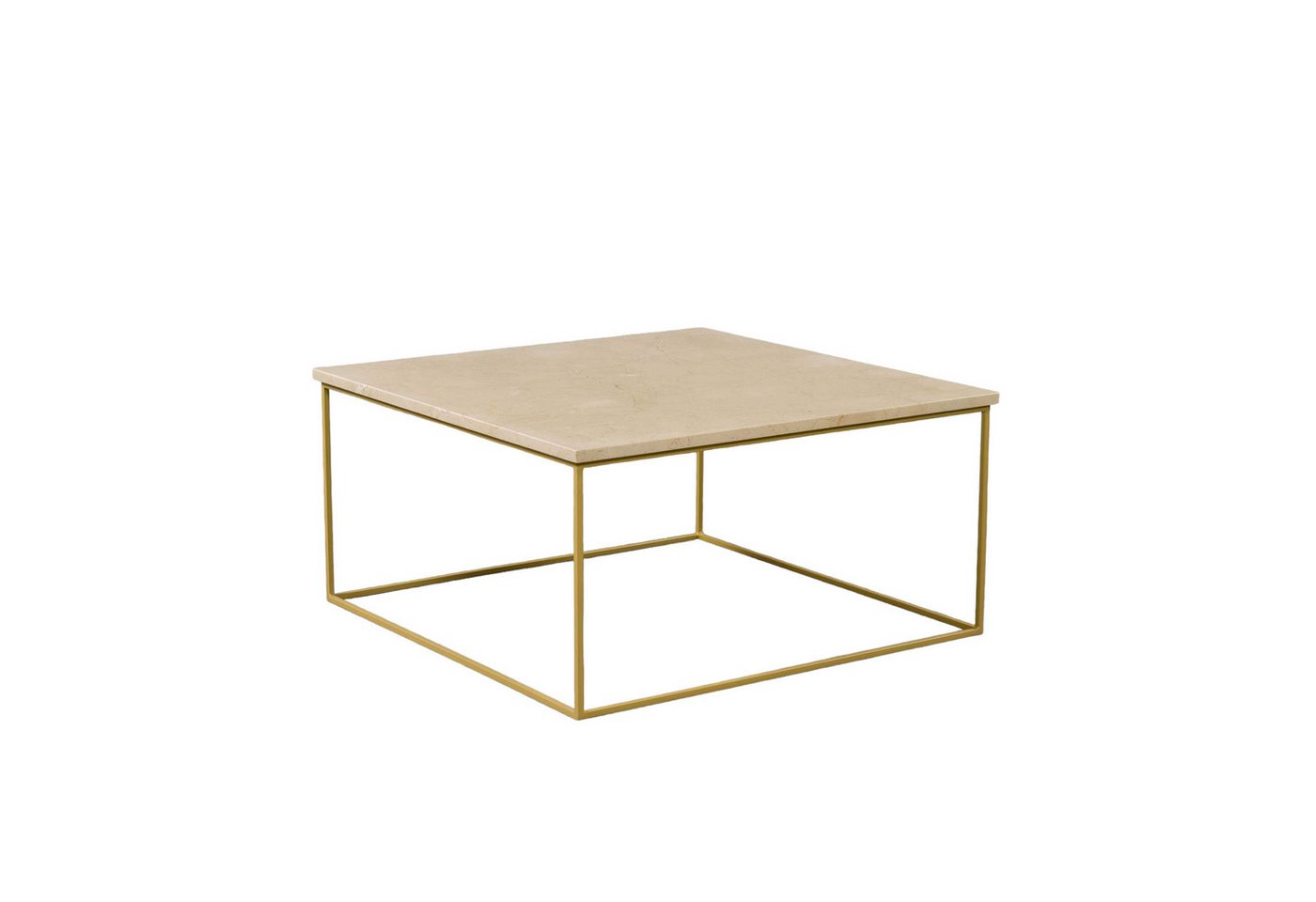 MAGNA Atelier Couchtisch AARHUS Coffee Table aus Marmor, Wohnzimmer Tisch eckig, Metallgestell, 80x80x40cm von MAGNA Atelier