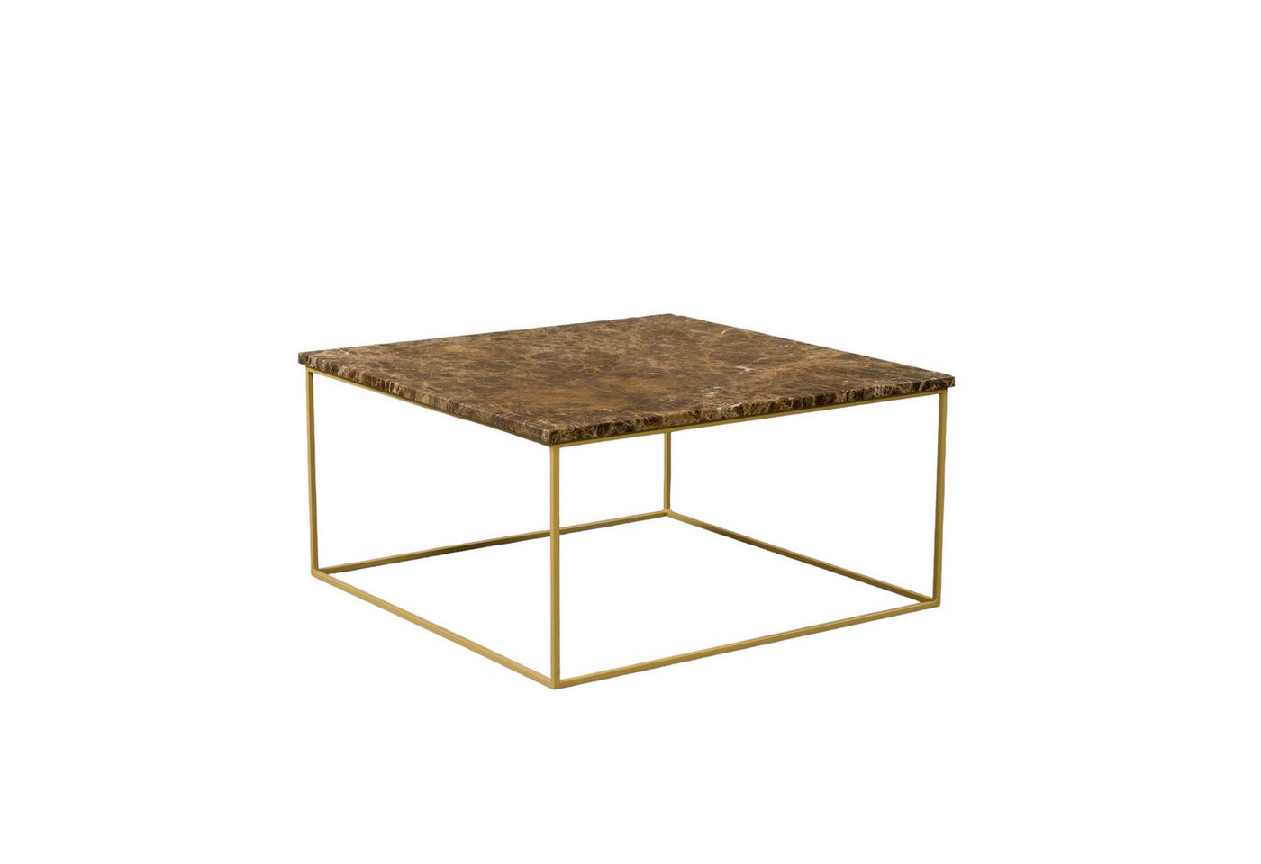 MAGNA Atelier Couchtisch AARHUS Coffee Table aus Marmor, Wohnzimmer Tisch eckig, Metallgestell, 80x80x40cm von MAGNA Atelier