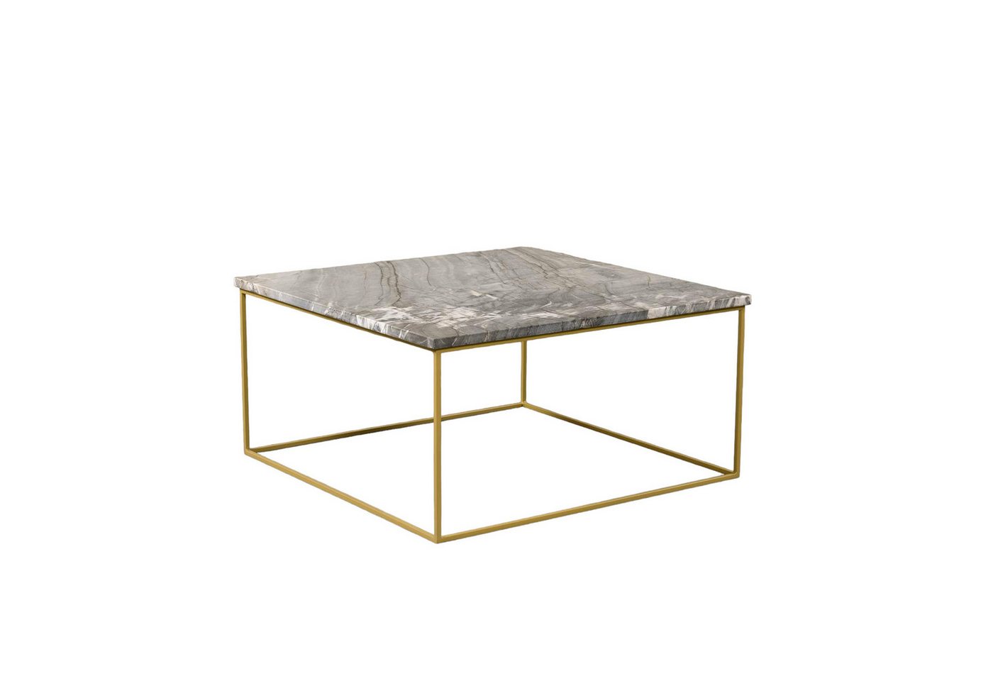 MAGNA Atelier Couchtisch AARHUS Coffee Table aus Marmor, Wohnzimmer Tisch eckig, Metallgestell, 80x80x40cm von MAGNA Atelier