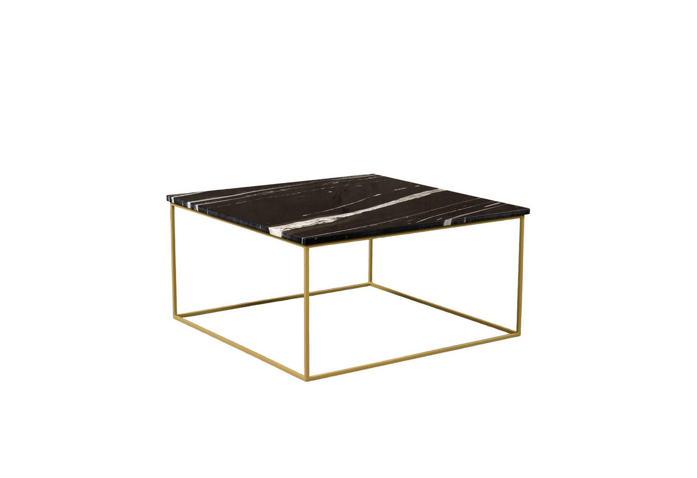 MAGNA Atelier Couchtisch AARHUS Coffee Table aus Marmor, Wohnzimmer Tisch eckig, Metallgestell, 80x80x40cm von MAGNA Atelier