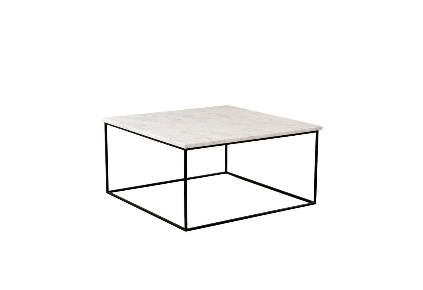 MAGNA Atelier Couchtisch AARHUS Coffee Table aus Marmor, Wohnzimmer Tisch eckig, Metallgestell, 80x80x40cm von MAGNA Atelier