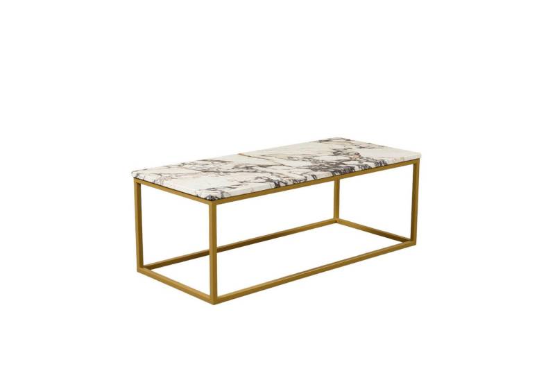 MAGNA Atelier Couchtisch GÖTEBORG aus ECHTEM MARMOR, Wohnzimmertisch, Coffee Table Naturstein, Metallgestell, 110x50x40cm von MAGNA Atelier