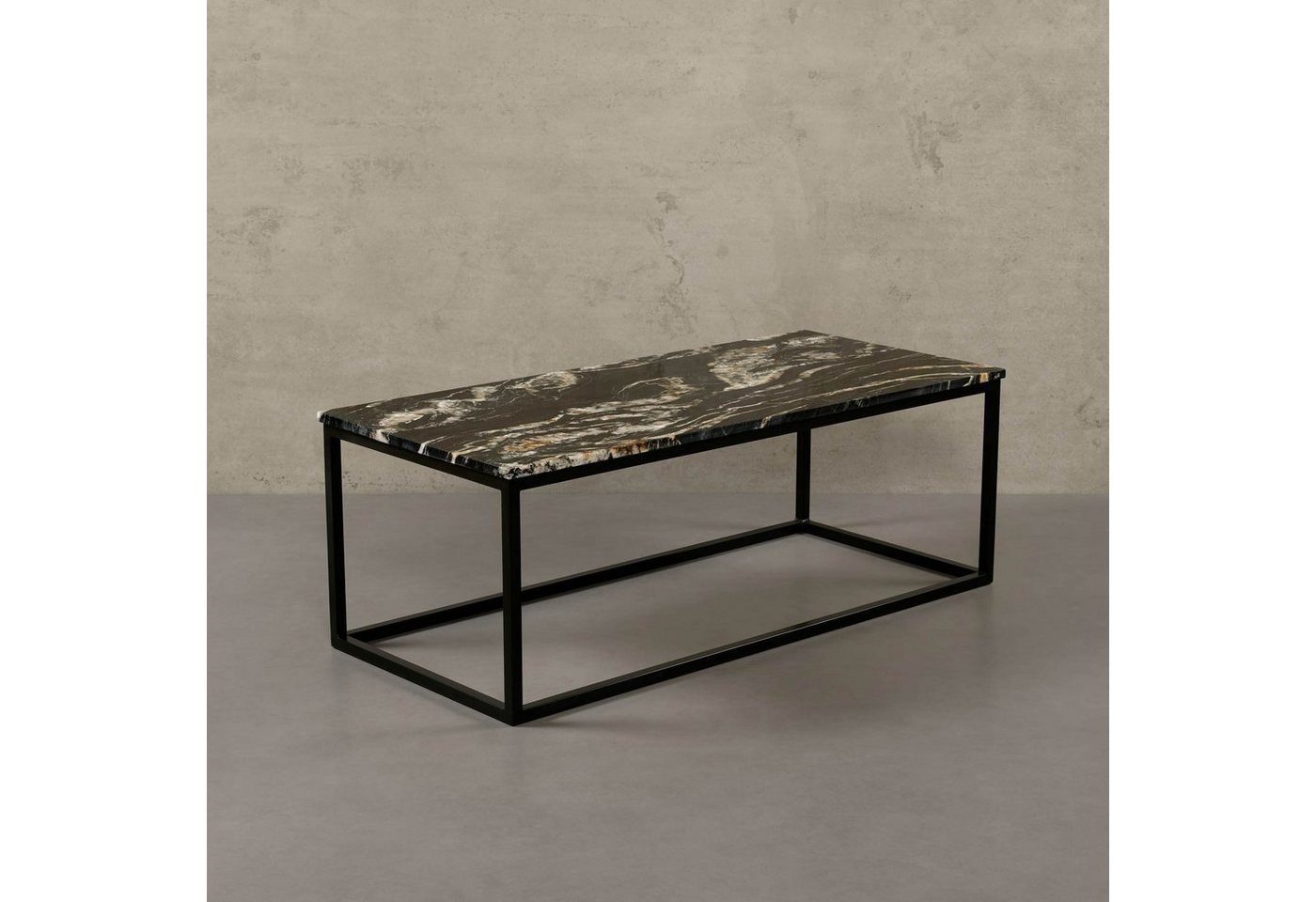 MAGNA Atelier Couchtisch GÖTEBORG mit Marmor Tischplatte, Wohnzimmertisch, Coffee Table Naturstein, Metallgestell, 110x50x40cm von MAGNA Atelier