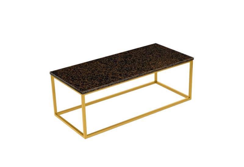 MAGNA Atelier Couchtisch GÖTEBORG aus RECYCELTEN GLASSCHERBEN, nachhaltiger Wohnzimmertisch, Metallgestell, 110cmx50cmx40cm von MAGNA Atelier