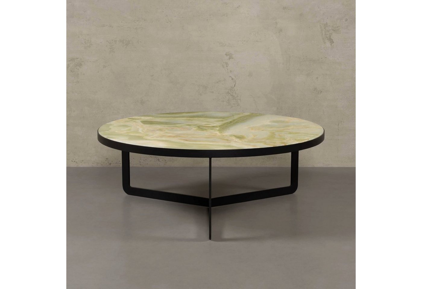 MAGNA Atelier Couchtisch OSAKA mit exklusivem Marmor, Wohnzimmertisch, rund, Coffee Table, 96x35cm von MAGNA Atelier