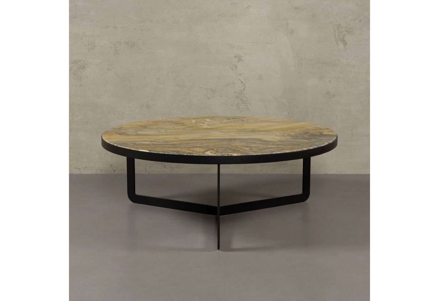 MAGNA Atelier Couchtisch OSAKA mit exklusivem Marmor, Wohnzimmertisch, rund, Coffee Table, 96x35cm von MAGNA Atelier