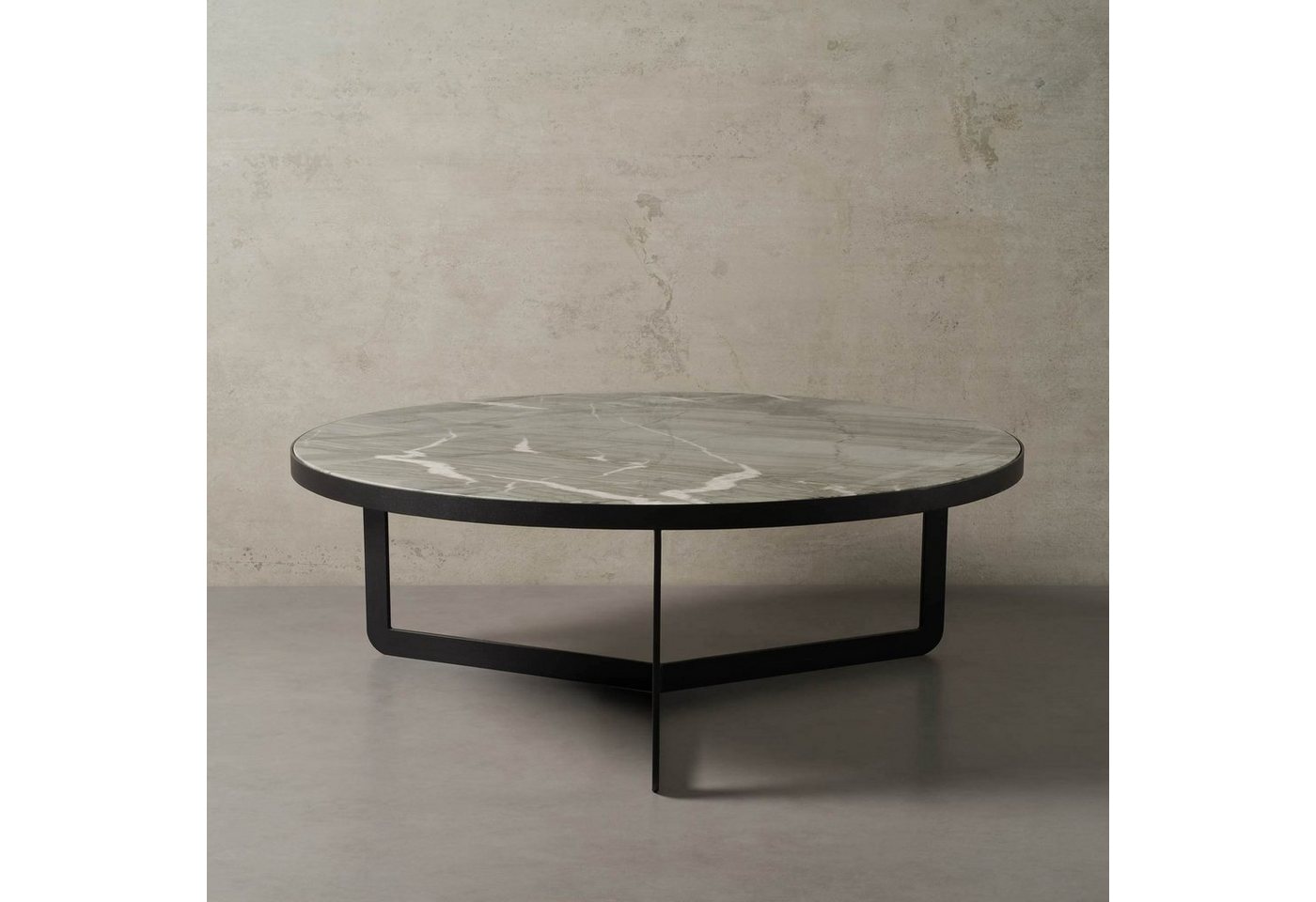 MAGNA Atelier Couchtisch OSAKA mit Marmor Tischplatte, Wohnzimmertisch, Naturstein, Coffee Table, Metallgestell, 96x35cm von MAGNA Atelier